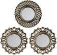 BONNYCO Wall Mirrors Pack of 3, Round Gold Mirrors for Home Decor Bedroom and Living Room. Espejos Decorativos de Pared Sala Dormitorio, Circle Wall Decor Minimalist Vintage Chic. Gifts for Women Mums