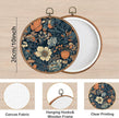 KSDUT Aesthetic Flower Dark Blue Wall Art Decor - Botanical Neutral Mid Century Modern Wall Art Canvas Frame Hanging Prints, Vintage Landscape Round Wall Art Decor for Home Decorations 10