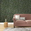 Dark Green Leaf Contact Paper for Cabinets Sage Green Peel and Stick Wallpaper 16x197inch Matte Thick Removable Vinyl Self Adhesive Wall Paper Rolls Waterproof Plant Flower Vinyl Wrap for Shelf Liner