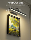 VOLISUN Picture Lights for Wall, 16 inch Rechargable Picture Light Battery Operated, 3 Color Temperatures Cordless Picture Light with Remote, Art Light for Paintings, Gallery, Portrait, 2 Pack (Black)