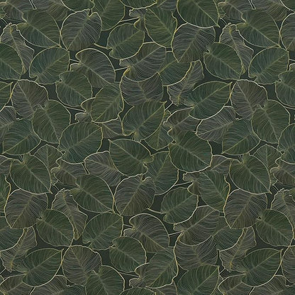 Dark Green Leaf Contact Paper for Cabinets Sage Green Peel and Stick Wallpaper 16x354inch Matte Thick Removable Vinyl Self Adhesive Wall Paper Rolls Waterproof Plant Flower Vinyl Wrap for Shelf Liner