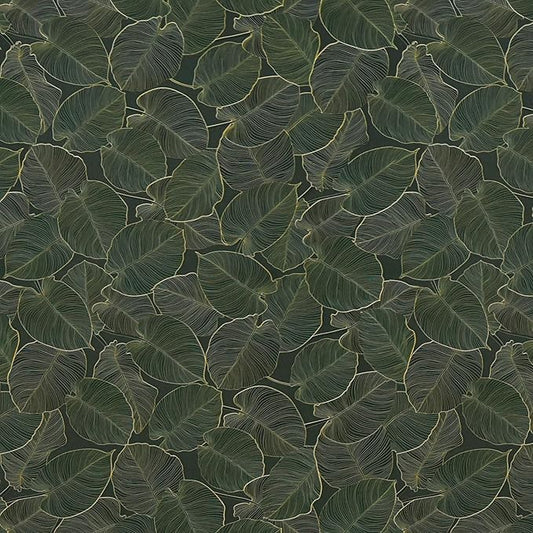 Dark Green Leaf Contact Paper for Cabinets Sage Green Peel and Stick Wallpaper 16x197inch Matte Thick Removable Vinyl Self Adhesive Wall Paper Rolls Waterproof Plant Flower Vinyl Wrap for Shelf Liner