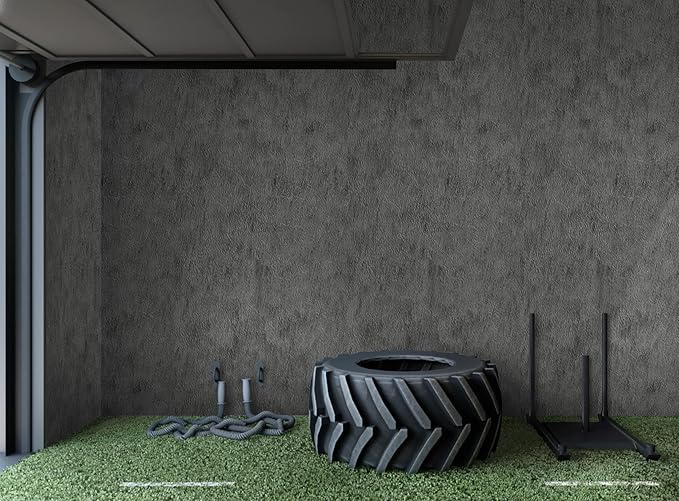 Guvana Black Wallpaper Peel and Stick Concrete Contact Paper Faux Cement Textured Wallpaper Modern DIY Removable Self Adhesive Wall Paper for Living Room Kitchen Wall Covering Vinyl Roll 15.7"x78.7"