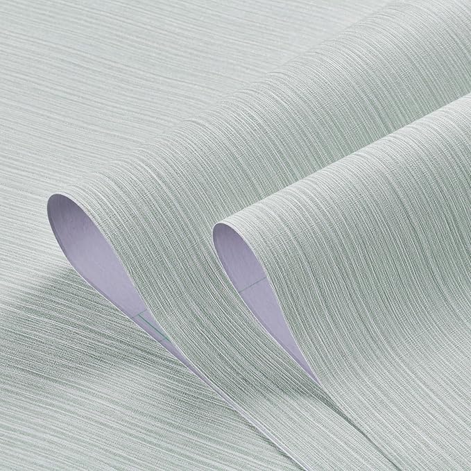 Haimin Grasscloth Wallpaper Textured 24in X 393in Fabric Contact Paper Textured Linen Peel and Stick Self-Adhesive Thick Vinyl Embossed Wallpaper