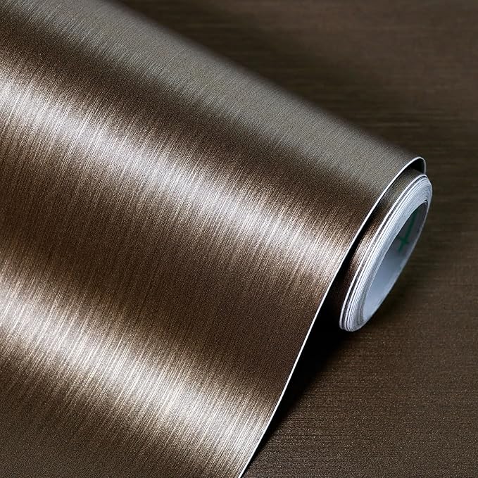 Bronze Satin Peel and Stick Wallpaper 15.7