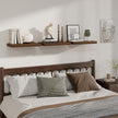 Fun Memories 12 Inch Deep Floating Shelves for Wall, 20 Inch Long Wall Mounted Storage Shelf, 3 Pack Hanging Wood Shelf for Farmhouse, Bedroom, Kitchen, Living Room, Rustic Brown
