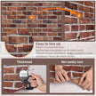 Rugreat Red Brick Peel and Stick Wallpaper Faux Brick Contact Paper for Cabinets Self Adhesive Removable Wallpaper for Backsplash Waterproof Textured Contact Paper for Fireplace Vinyl 17.3inW 78.8inL