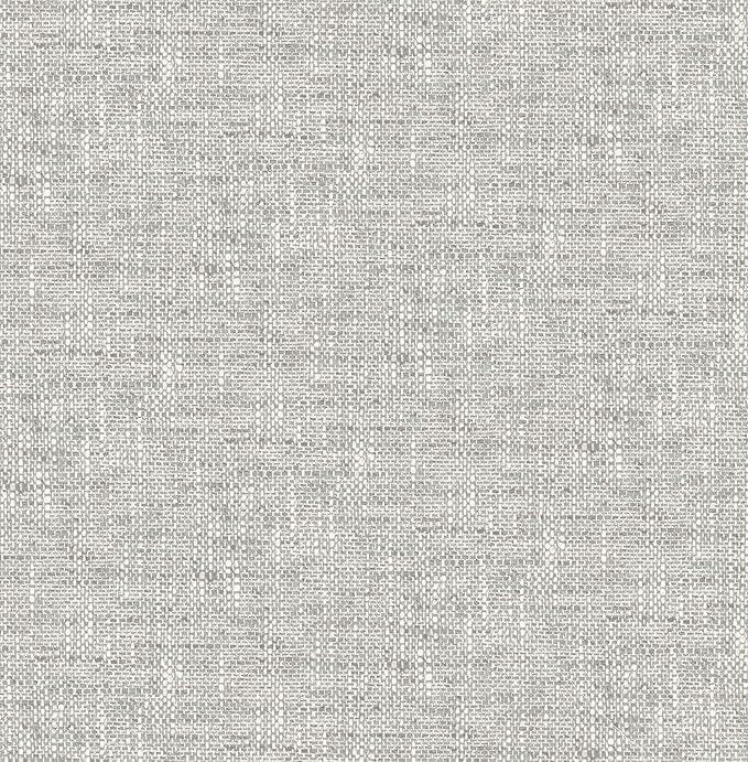 NuWallpaper NU2873 Poplin Texture Peel & Stick Wallpaper, Grey