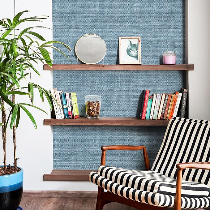JiffDiff Grasscloth Wallpaper Peel and Stick 1181