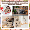 Coffee And Wine Desk Decor Sign, Rustic Wooden Sign With Stand, A Good Day Starts With Coffee And Ends With Wine Sign For Farmhouse Home Kitchen Bar Shelf Table, Gifts For Family Friend Coworker, C18