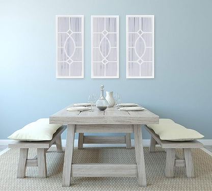 Kate and Laurel Cassat Casual Modern Window Wall Accent Mirror, White