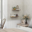 Sapowerntus Floating Shelves Wall Mounted Shelf Rustic Light Wood Bathroom Bedroom Kitchen Hanging Storage Organizer with Triangle Metal Brackets Farmhouse Living Room Office Home Decor Set of 2