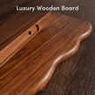 24inch Walnut Finished Floating Shelves for Wall,Luxury Rustic Solid Pine Wood Shelf Bracket for Room Decor,Wall Mounted Hanging Shelves for Bedroom,Living Room, Set of 2