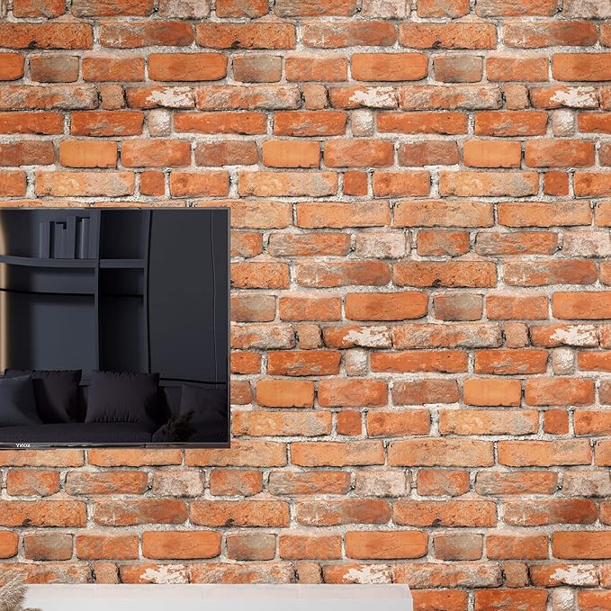 Faux Brick Peel and Stick Wallpaper 17.7