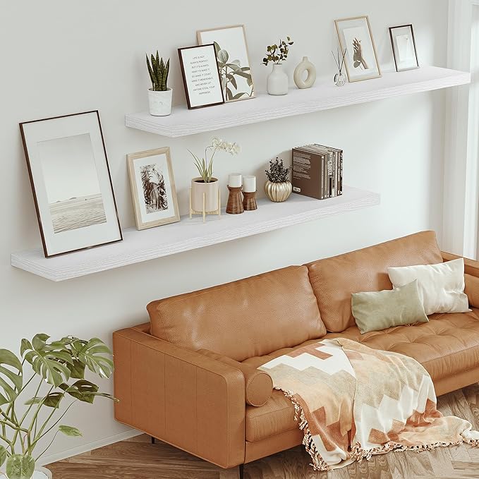 Vivelove 12 in Deep Floating Shelves for Wall, 72