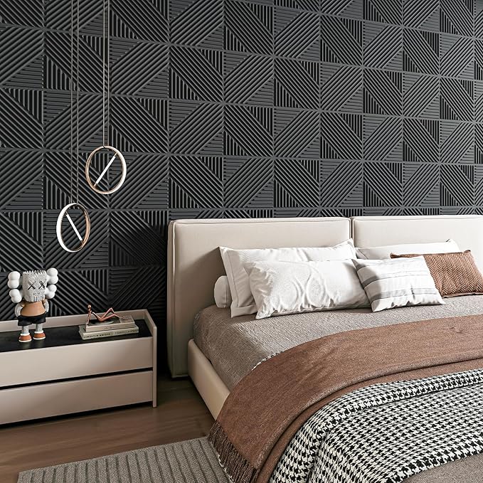 Art3d 33-Pack 3D Wall Panels for Interior Wall Decor, Textured Accent Wall Paneling for Living Room, Bedroom, TV Wall Background, 12