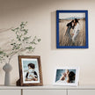 Vittanly Picture Frames Set of 10, Picture Frames Collage Wall Decor with Two 8x10, Four 5x7 and Four 4x6 Photo Frames, Gallery Wall Frame Set for Wall or Tabletop Display, Blue, Brown and White