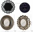BONNYCO Wall Mirrors Pack of 3, Round Gold Mirrors for Home Decor Bedroom and Living Room. Espejos Decorativos de Pared Sala Dormitorio, Circle Wall Decor Minimalist Vintage Chic. Gifts for Women Mums