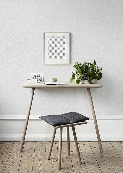 Safiyya Wallpaper White Textured Wallpaper Peel and Stick Silk Removable Wall Paper Embossed Self Adhesive Contact Paper for Bedroom Vinyl Rolls 17.3 inch X 118 inch