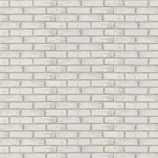 Timeet Beige White Brick Peel and Stick Wallpaper 17.7"×118.11" Faux Brick Wallpaper Self Adhesive Removable Wall Ppaper for Living Room Bedroom Decoration Vinyl Film Roll