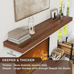 Floating Shelves for Wall, 48 Inch Wide x 12 Inch Deep Floating Shelves, Long Wood Floating Wall Shelf Shelves for Living Room Bathroom Bedroom Kitchen Home - (Walnut, 48
