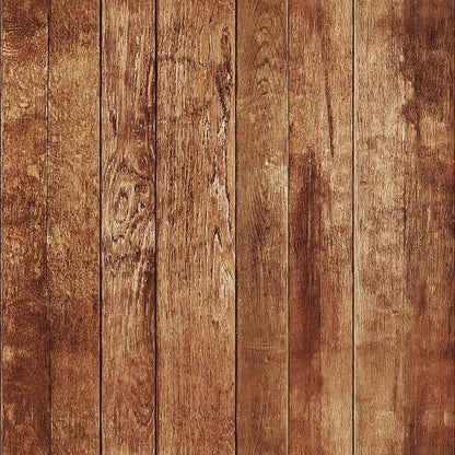 FLFK Peel and Stick Wallpaper Vintage Brown Wood Contact Paper for Cabinets Countertop 16" x 64"