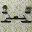 MELANNCO Floating Molding Shelves for Bedroom, Living Room, Bathroom, Kitchen, Nursery, Set of 5, Black