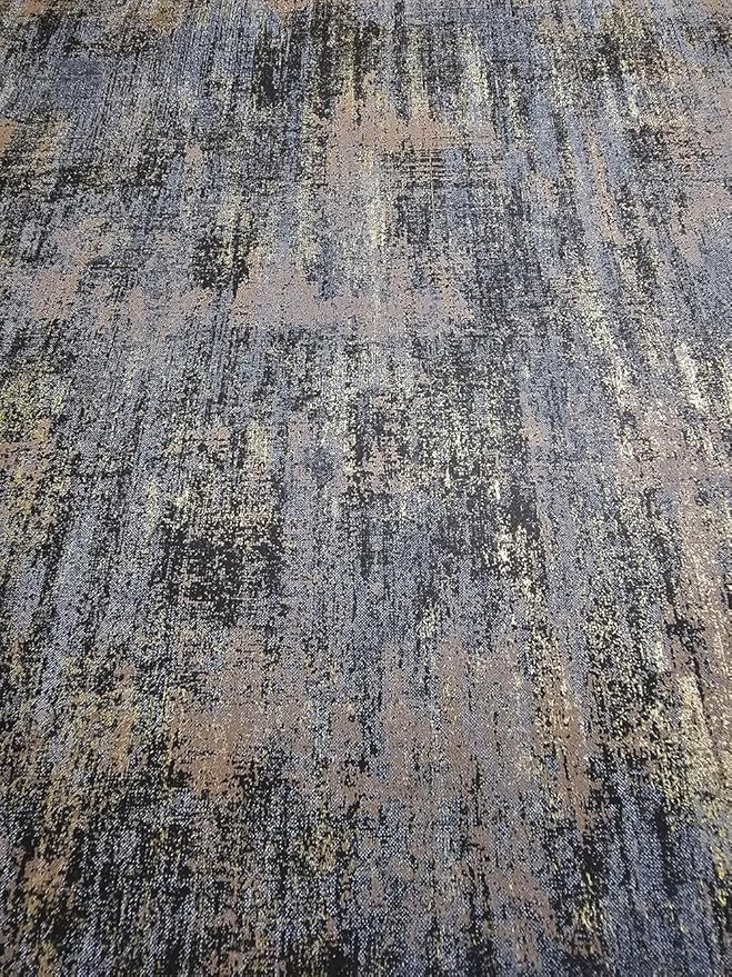 Black Gold Textured Wallpaper Distressed Industrial Metallic Peel and Stick Wallpaper 17.7in x 19.68ft Self Adhesive Contact Paper
