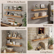 Marsmiles 72 inch Floating Shelves for Wall Elm Wood Live Edge Shelves Wall Mounted|Rustic Long Floating Shelves with Invisible Bracket for Bathroom Living Room Kitchen|Natural, 1 Pack
