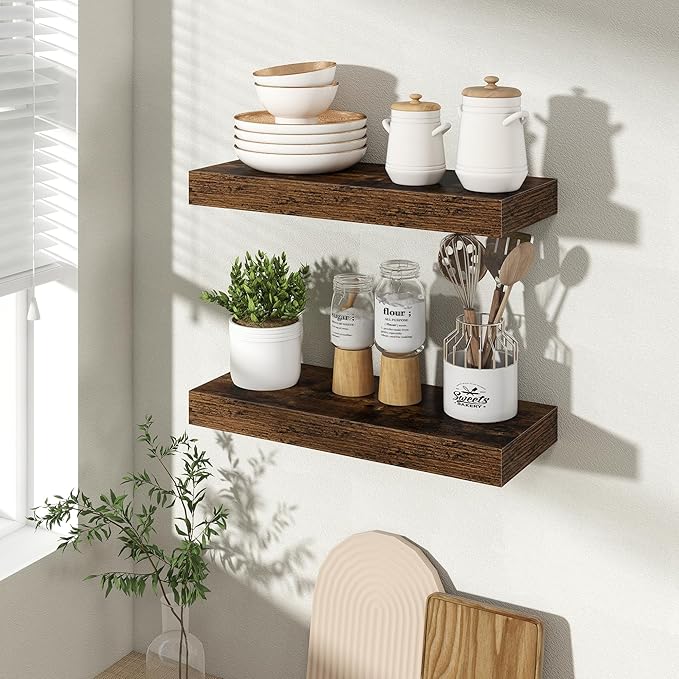 16 Inch Floating Shelves for Wall 2 Pack, 16
