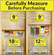 LYNK PROFESSIONAL® Élite™ Pull Out Spice Rack Organizer for Inside Kitchen Cabinets - 8-3/8 inch Wide - Slide Out Drawer – Wood/Chrome Sliding Spice Organization for cabinet - Spice Racks - 2 Tier