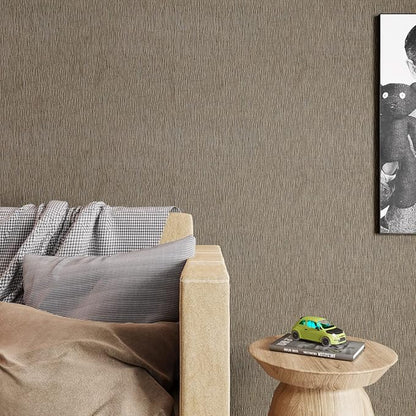 CRE8TIVE 24"x354" Large Size Tan Grasscloth Wallpaper Textured Wallpaper Stick and Peel Grasscloth Contact Paper Removable Self Adhesive Linen Fabric Brown Wallpaper for Bathroom Kitchen Home Decor