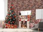 Rugreat Red Brick Peel and Stick Wallpaper Faux Brick Contact Paper for Cabinets Self Adhesive Removable Wallpaper for Backsplash Waterproof Textured Contact Paper for Fireplace Vinyl 17.3inW 393inL