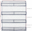 DII Farmhouse Vintage Decorative Metal Pantry Spice Rack Organizer, 17Lx2.3Wx20H