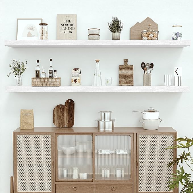 Vivelove 12 in Deep Floating Shelves for Wall, 72
