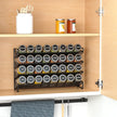 SpaceAid Spice Rack Organizer with 32 Spice Jars, 386 Spice Labels, Chalk Marker and Funnel Set for Cabinet, Countertop, Pantry, Cupboard or Door & Wall Mount - 32 Jars, 15.3