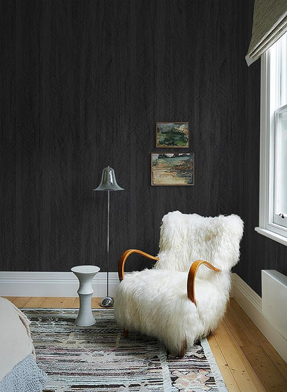 Safiyya Black Peel and Stick Wallpaper Contact Paper for Countertop Kitchen Wood Self Adhesive Removable Wallpaper for Bedroom 393"×15.7"