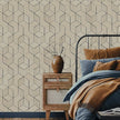 WENMER 17.71 Inchx 394 Inch Geometric Hexagon Wallpaper Contact Paper Peel and Stick Brown and Black Hexagon Removable Self Adhesive Wallpaper Vinyl Film Shelf Paper & Drawer Liner Roll for Home Use