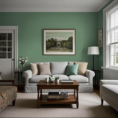 HeloHo Solid Green Wallpaper Matte Textured Peel and Stick Wall Paper Modern Self Adhesive Removable Waterproof Contact Paper for Living Room Bedroom Decor 394"X15.7"