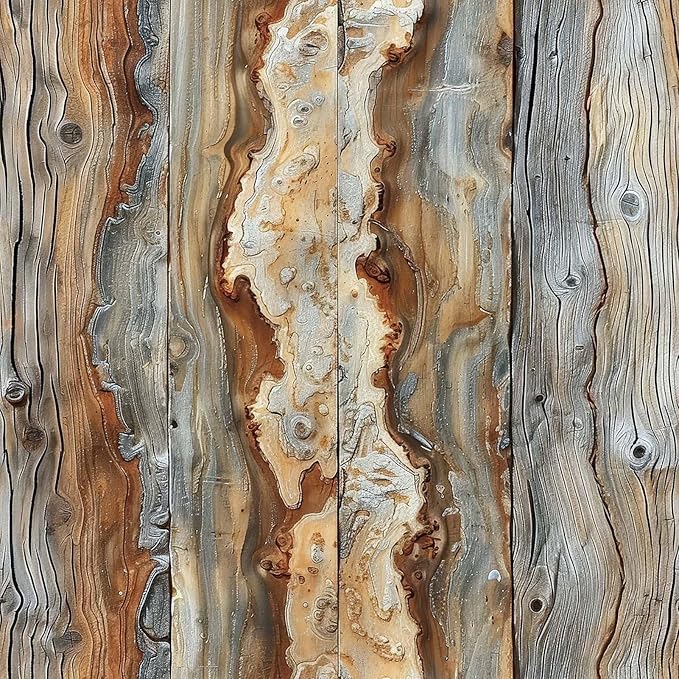 FLFK Rustic Wood Wallpaper,Peel and Stick Wood Grain Wall Mural for Living Room, Bedroom, Kitchen, Office, Apartment Decor 16