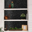 CHIHUT Black Glitter Contact Paper 15.7''x236'' Self Adhesive Black Glitter Wallpaper Roll Removable Glitter Fabric Wall Paper Sparkle Peel and Stick Wallpaper Decorative for Bedroom Accent Walls