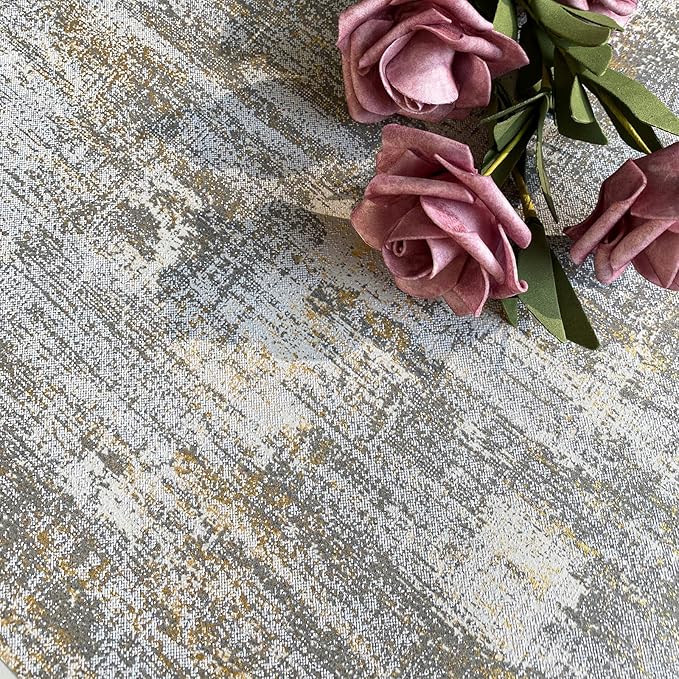 Simon&Siff Textured Wallpaper Distressed Concrete Wallpaper 17.3in x 39.4ft White/Gold/Gray Metallic Modern Wall Paper Non Woven Neutral for Bedroom Traditional Wall Paper Need Adhesive