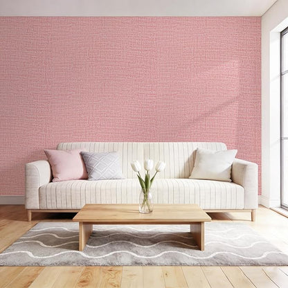 Guvana Grasscloth Peel and Stick Wallpaper Pink Textured Contact Paper Modern Removable Self Adhesive Wall Paper Thicken Fabric Faux Linen Wallpaper for Bedroom Living Room Nursery 78.7inx15.7in