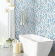 Safiyya Peel and Stick Wallpaper Boho Contact Paper Peel and Stick Modern Bathroom Wall Paper for Bedroom Blue and White Wallpaper Self Adhesive Removable Vinyl Roll 118