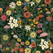 Peel and Stick Wallpaper Boho Wall Paper Removable Green Floral Contact Paper for Bedroom, Bathroom, Kitchen 17.3“ x 236.3”