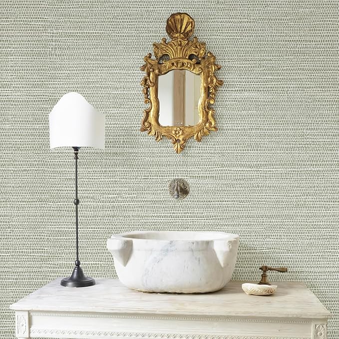JiffDiff Grasscloth Wallpaper Peel and Stick Cream Grassweave Stick on Wallpaper Textured Self Adhesive Wall Paper Contact Paper 1181