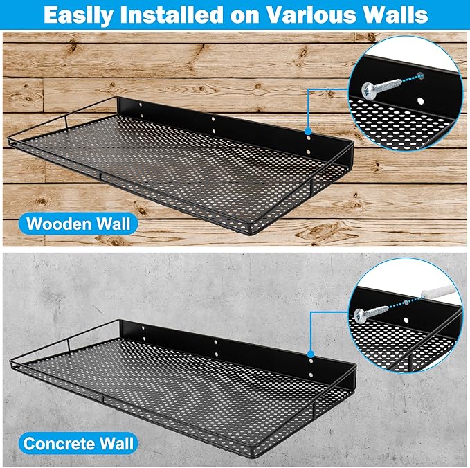 RedCall Heavy-Duty Wall Shelf, 2 Pack Garage Shelf, 23.5