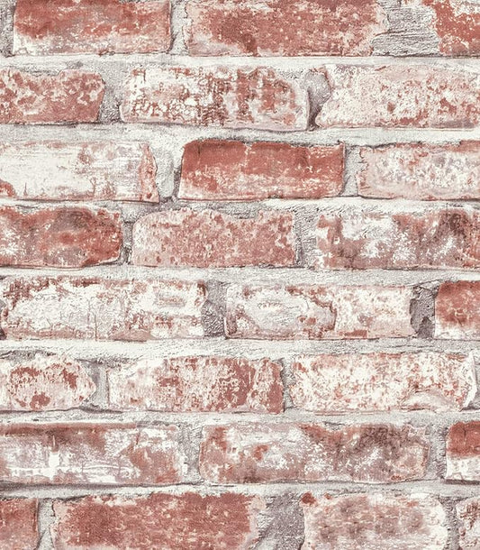 Sevalo Red Brick Wallpaper Peel and Stick Contact Paper for Walls 3D Faux Brick Contact Paper Self-Adhesive Removable Wallpaper for Bedroom Kitchen Backsplash Dorm Room Fireplace Accent 17.3inW 197inL