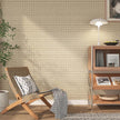 FunStick Tan Brown Rattan Wallpaper Peel and Stick Cane Webbing Wicker Weave Beige Rattan Contact Paper for Furniture Cabinets Waterproof Boho Faux Textured Wall Paper Self Adhesive Burlap Fabric Roll