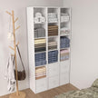 White Cube Shelf, 6 Cube Storage Organizer, 6-Tier Cube Storage Shelf, Freestanding Low Bookcase for Living Room Decor, Bedroom Clothes, Kids Toys & Home Office